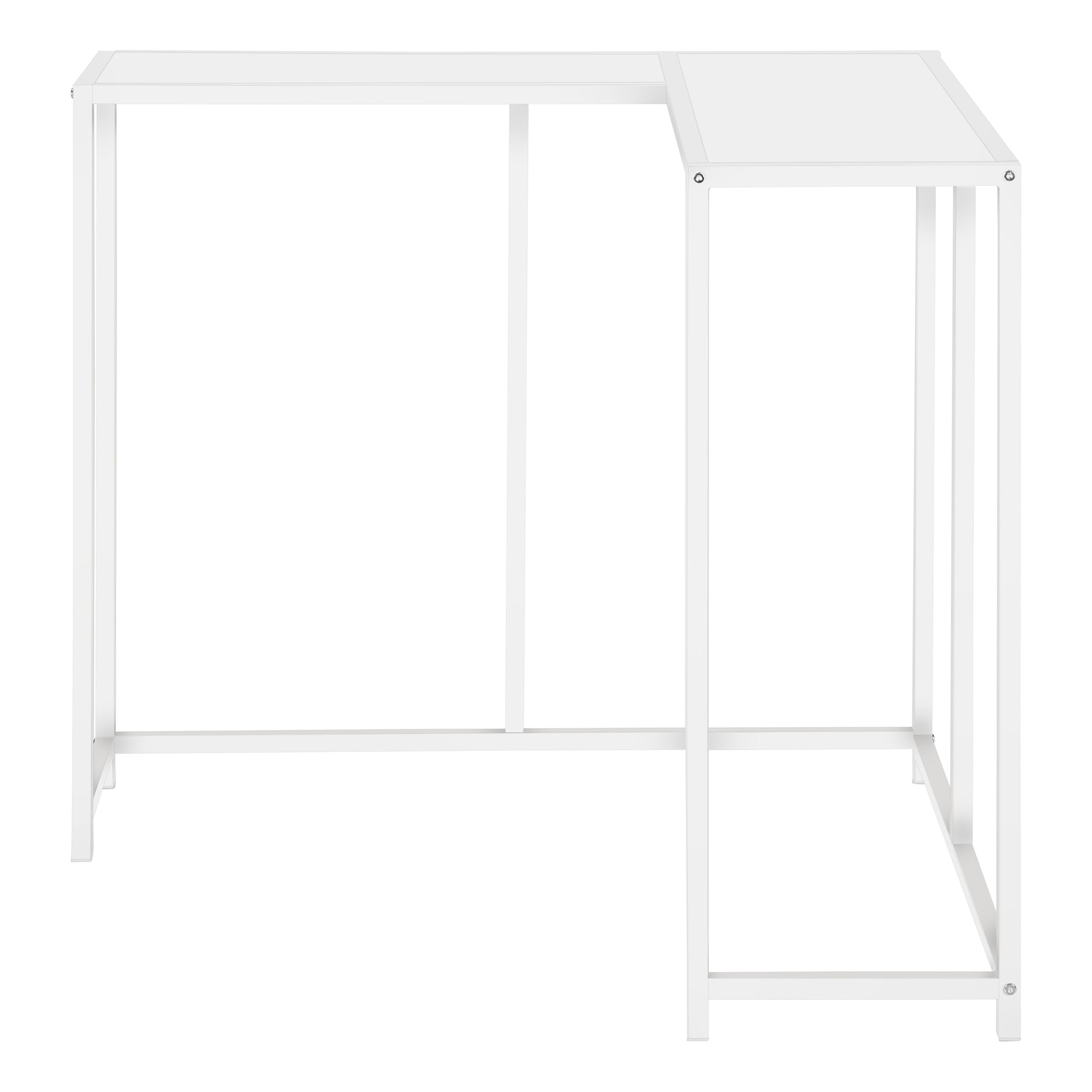 ACCENT TABLE - 36""L / WHITE / WHITE CORNER CONSOLE