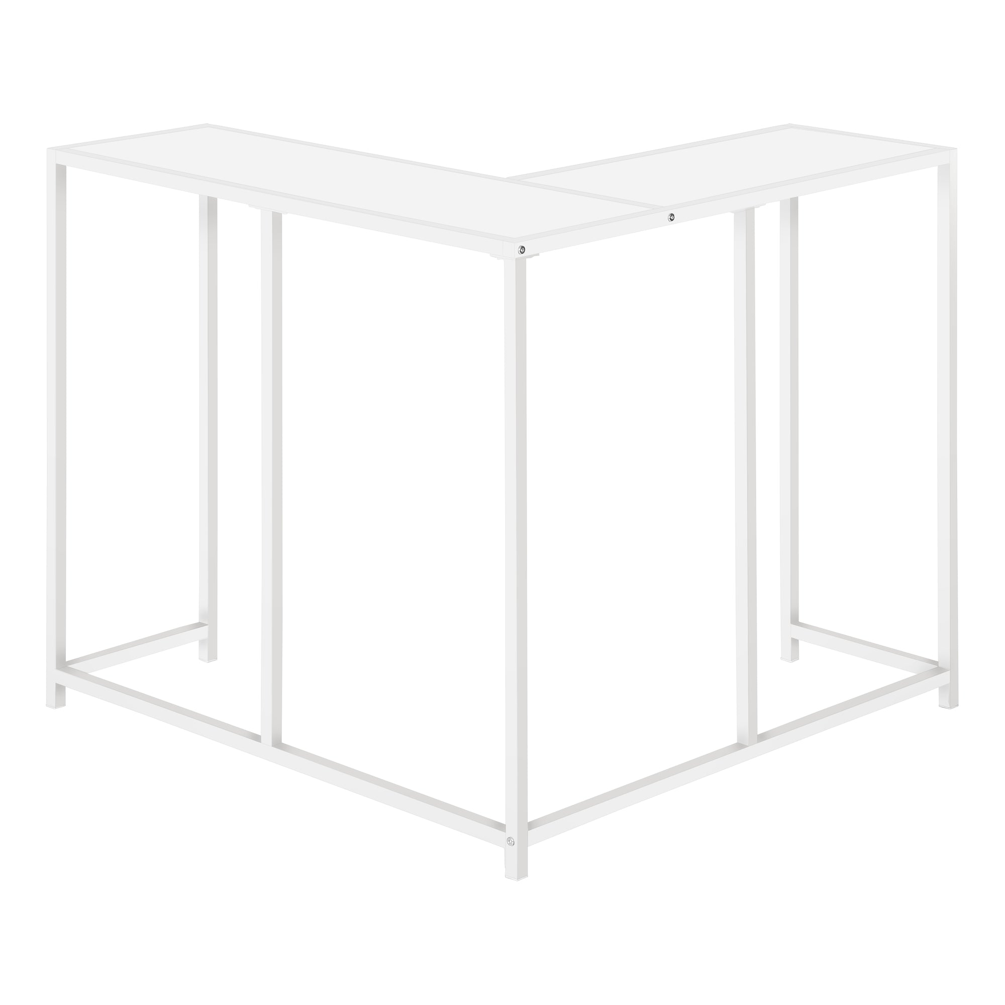 ACCENT TABLE - 36""L / WHITE / WHITE CORNER CONSOLE