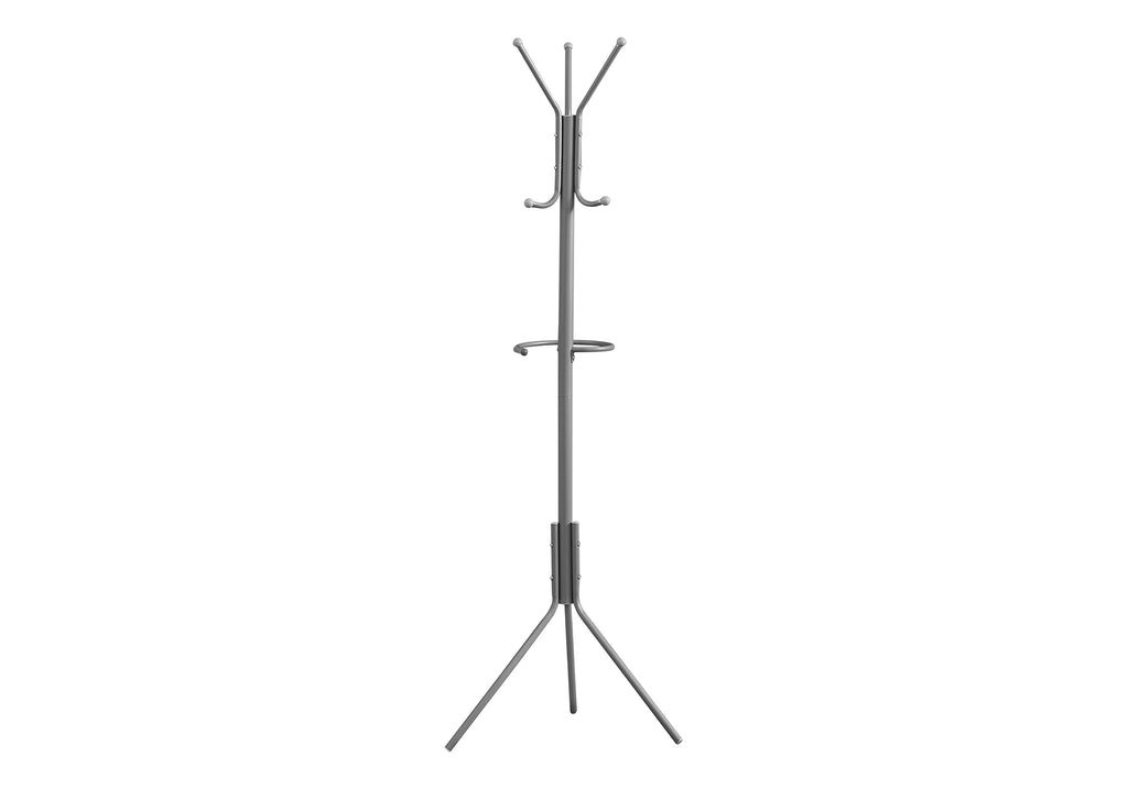 COAT RACK - 68""H / SILVER METAL
