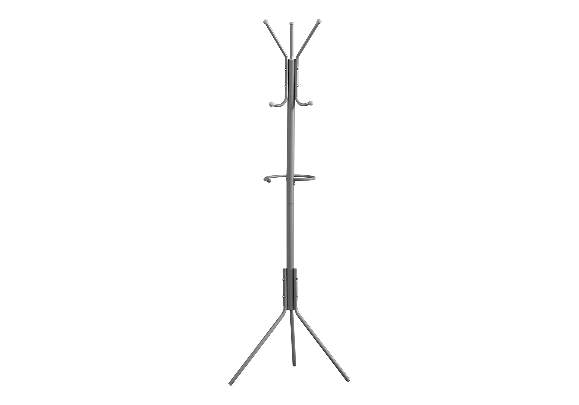 COAT RACK - 68""H / SILVER METAL