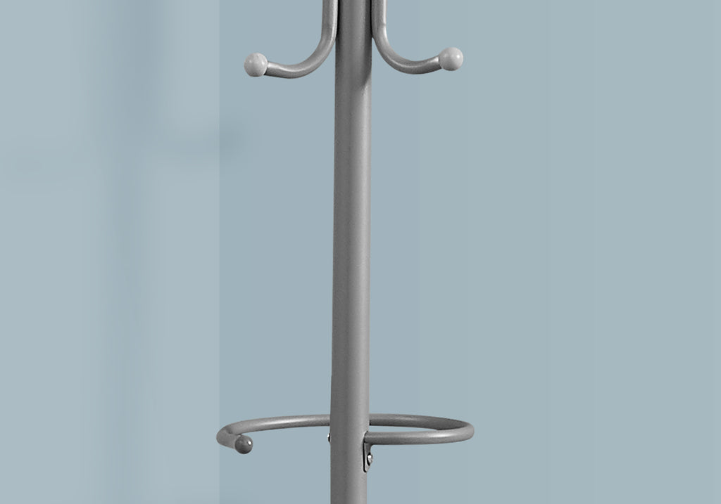 COAT RACK - 68""H / SILVER METAL
