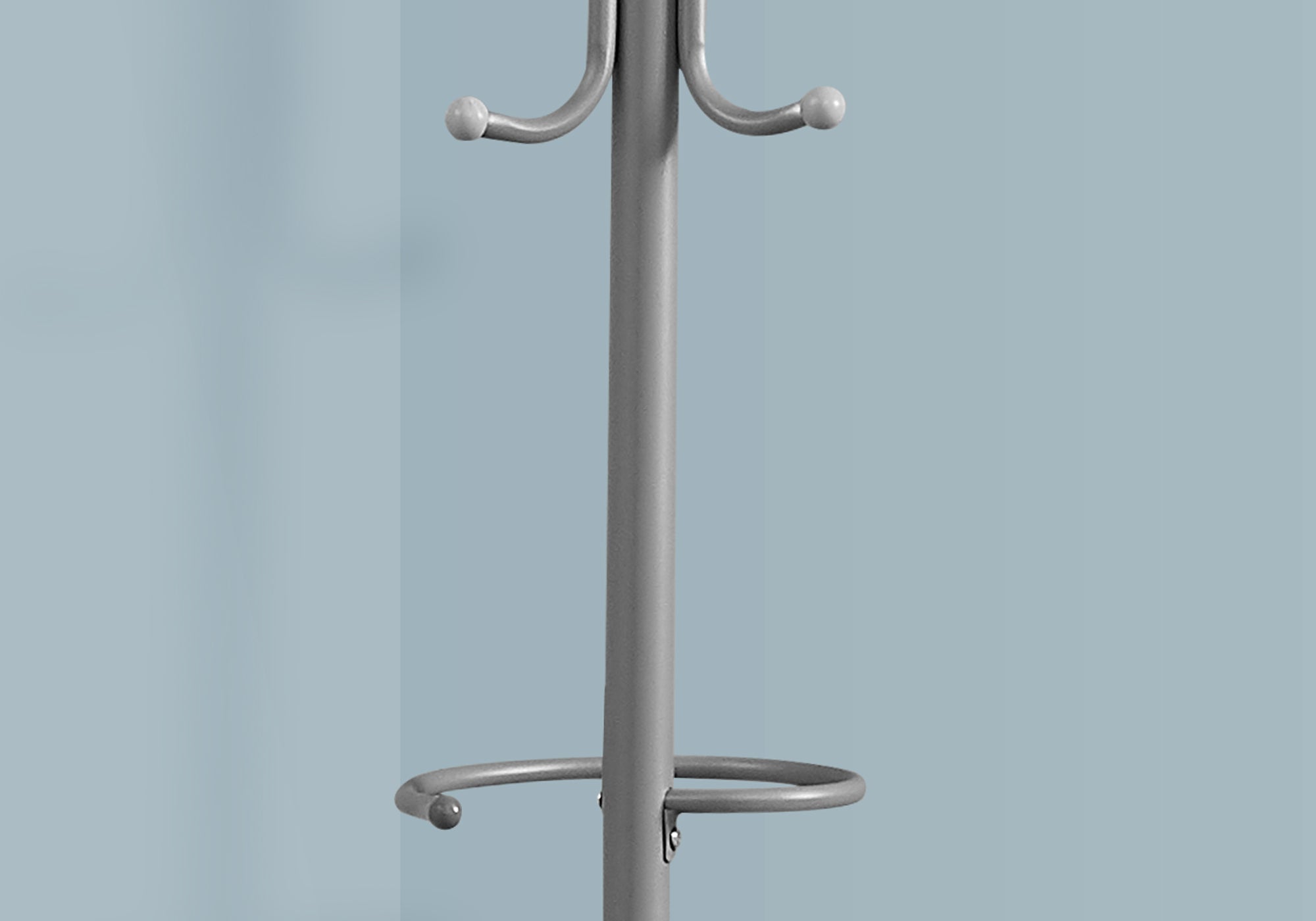 COAT RACK - 68""H / SILVER METAL