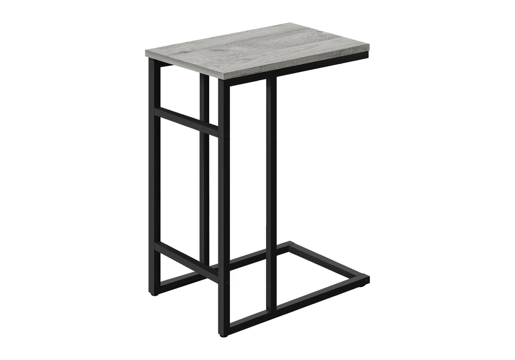 ACCENT TABLE - 24""H / GREY / BLACK METAL