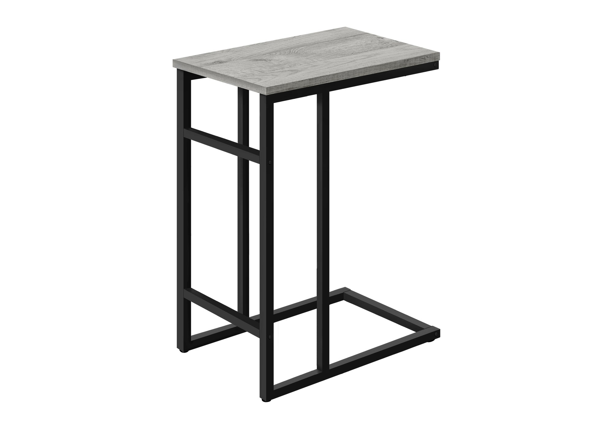 ACCENT TABLE - 24""H / GREY / BLACK METAL