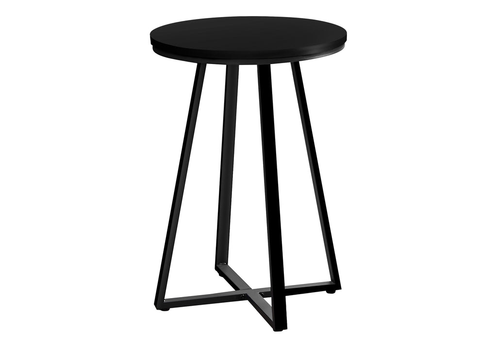 ACCENT TABLE - 22""H / BLACK / BLACK METAL