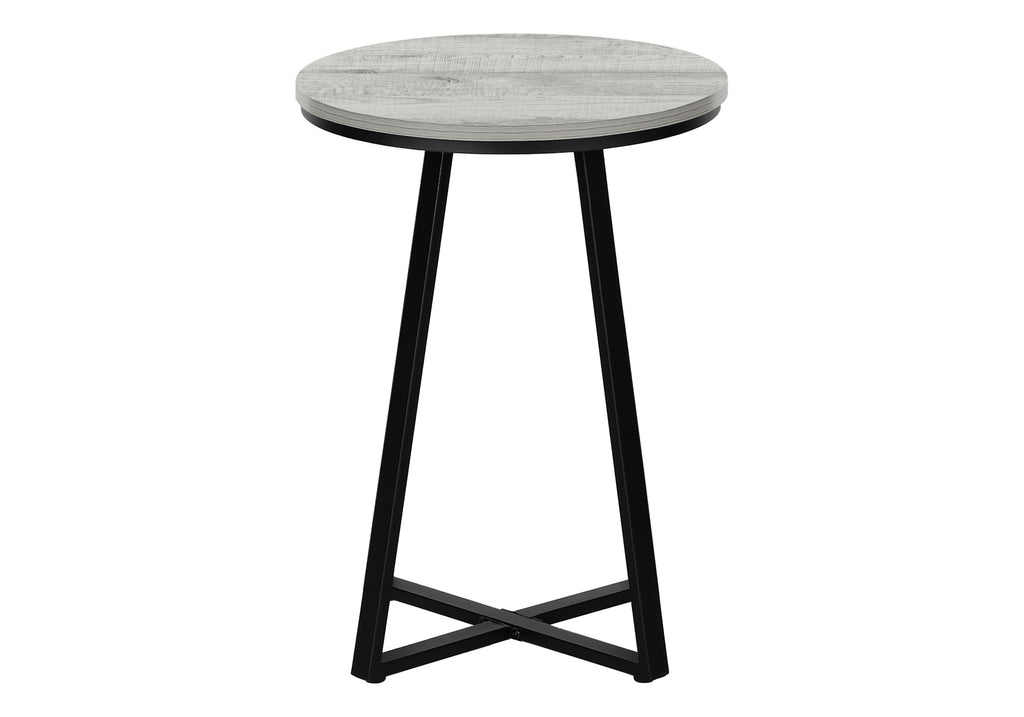 ACCENT TABLE - 22""H / GREY / BLACK METAL