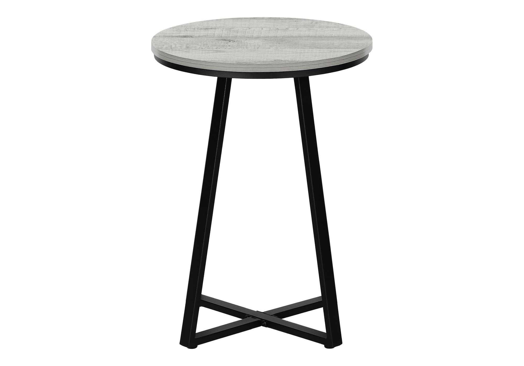 ACCENT TABLE - 22""H / GREY / BLACK METAL