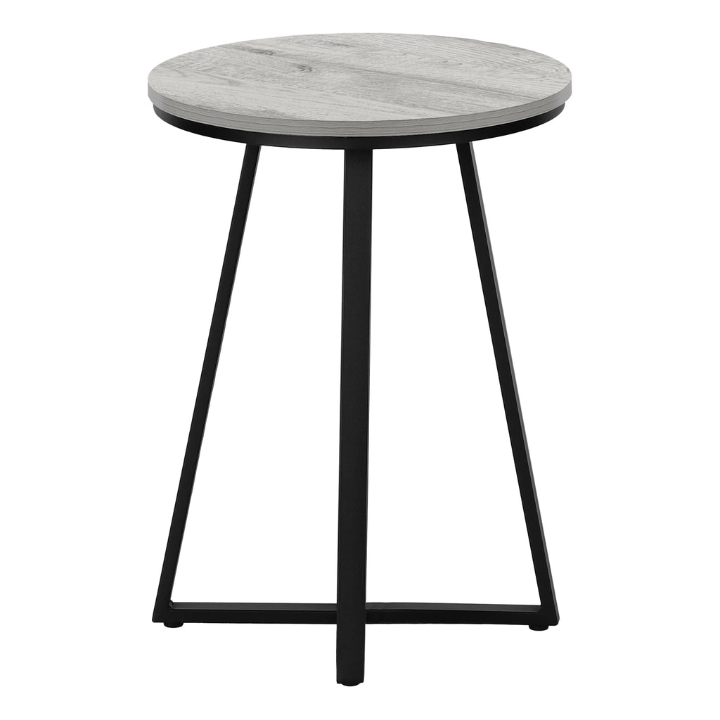 ACCENT TABLE - 22""H / GREY / BLACK METAL