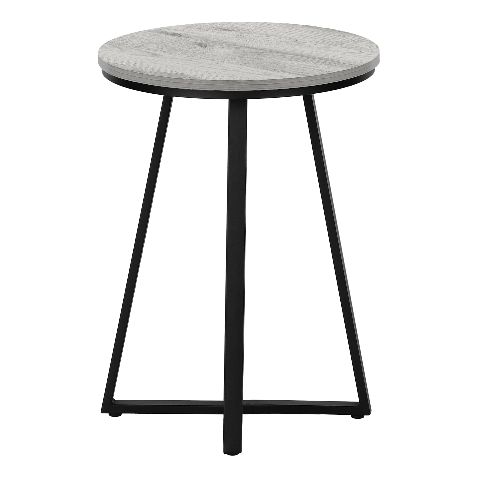 ACCENT TABLE - 22""H / GREY / BLACK METAL