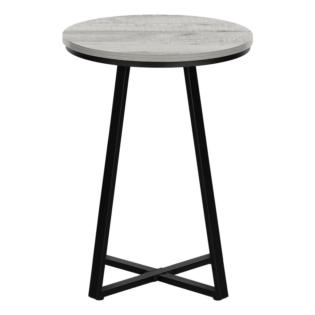 ACCENT TABLE - 22""H / GREY / BLACK METAL