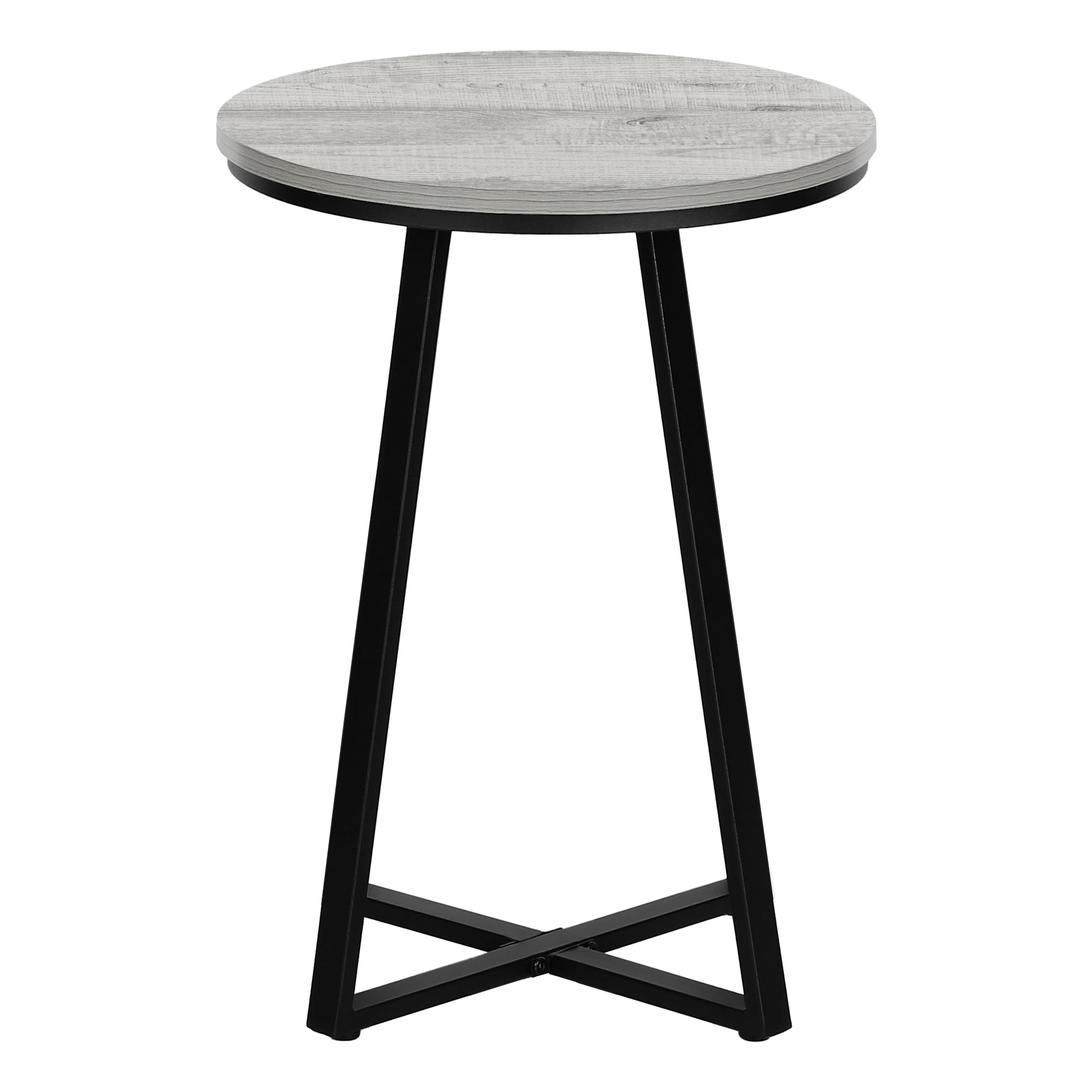 ACCENT TABLE - 22""H / GREY / BLACK METAL