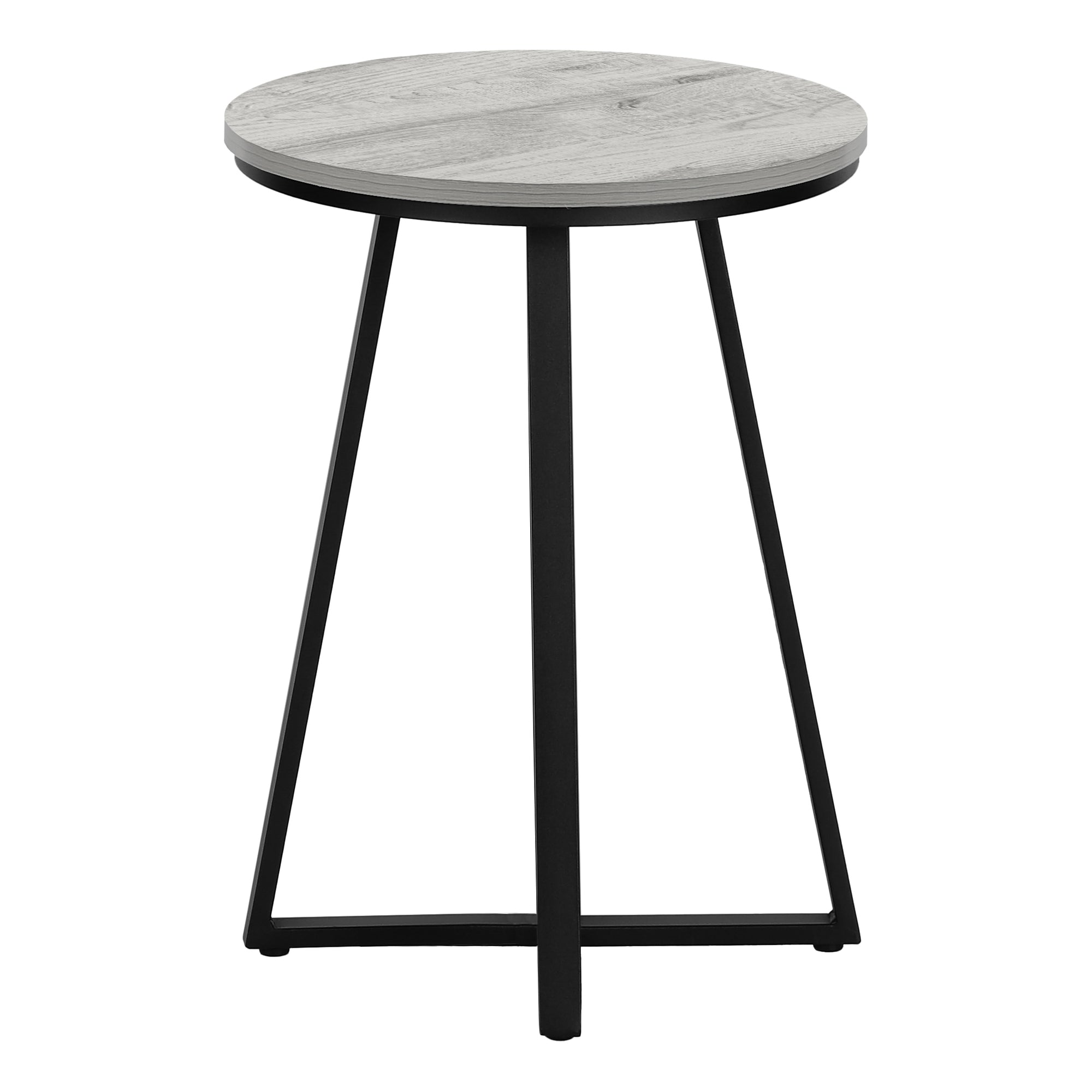ACCENT TABLE - 22""H / GREY / BLACK METAL