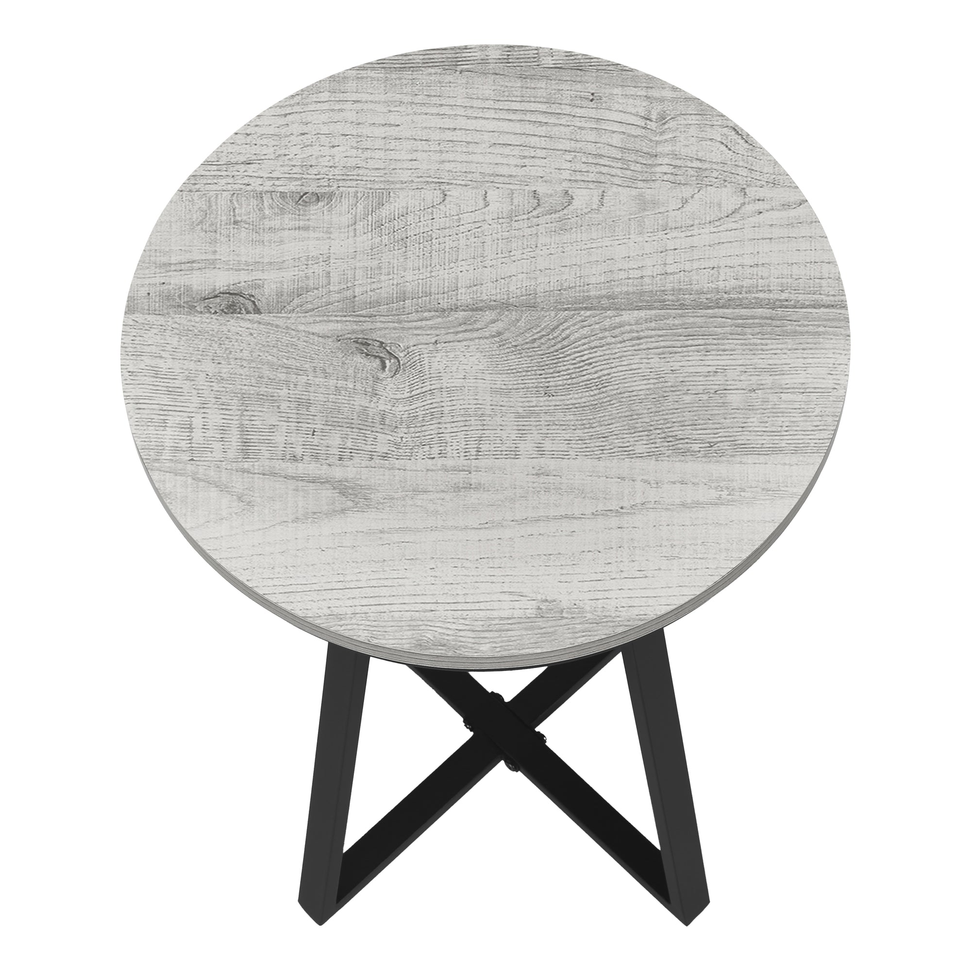 ACCENT TABLE - 22""H / GREY / BLACK METAL