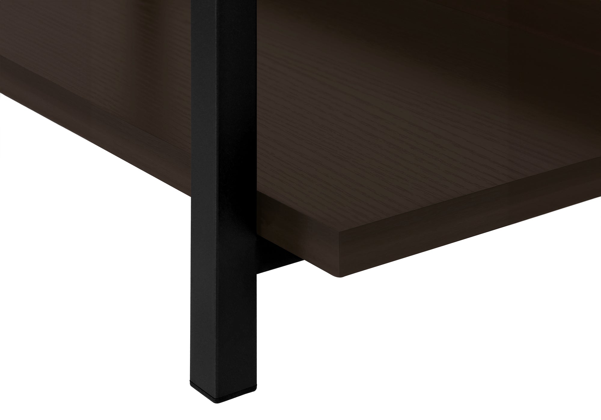 ACCENT TABLE - 48""L / ESPRESSO / BLACK METAL HALL CONSOLE
