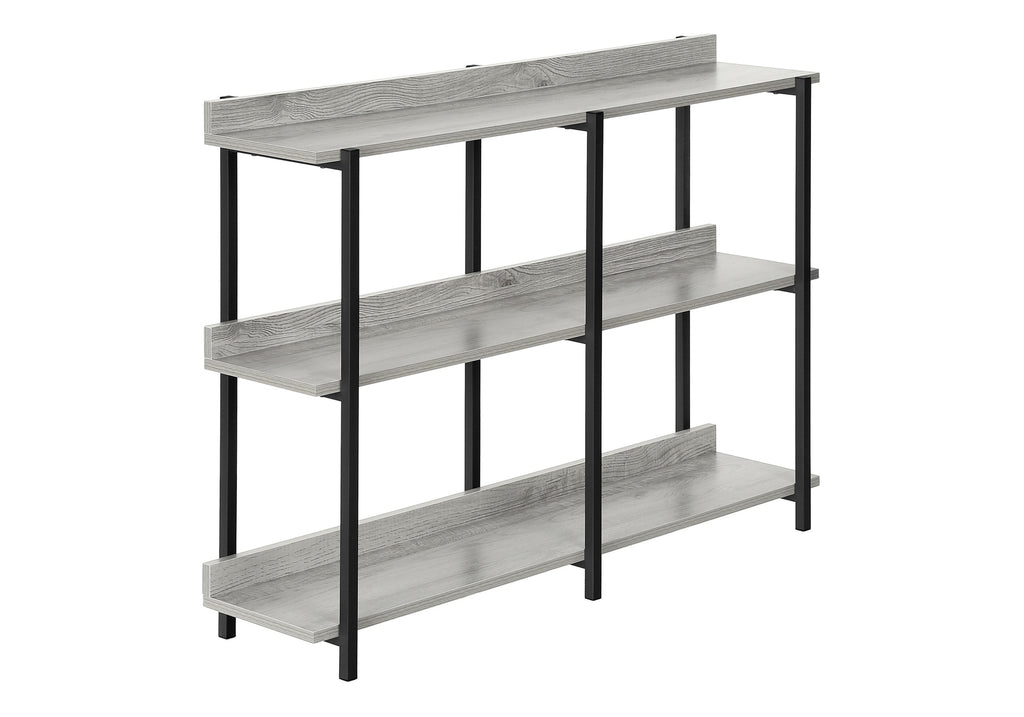 ACCENT TABLE - 48""L / GREY / BLACK METAL HALL CONSOLE