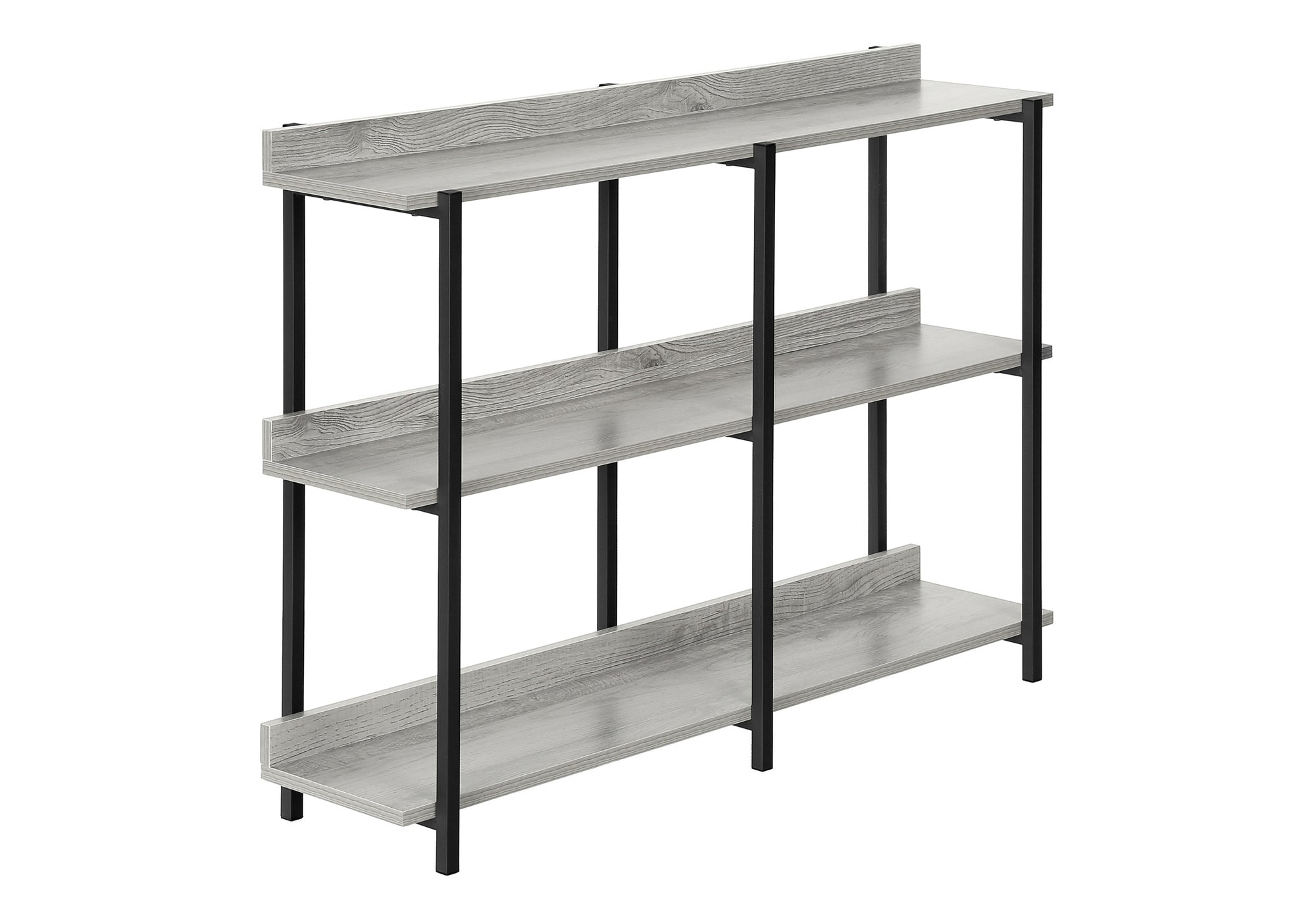 ACCENT TABLE - 48""L / GREY / BLACK METAL HALL CONSOLE