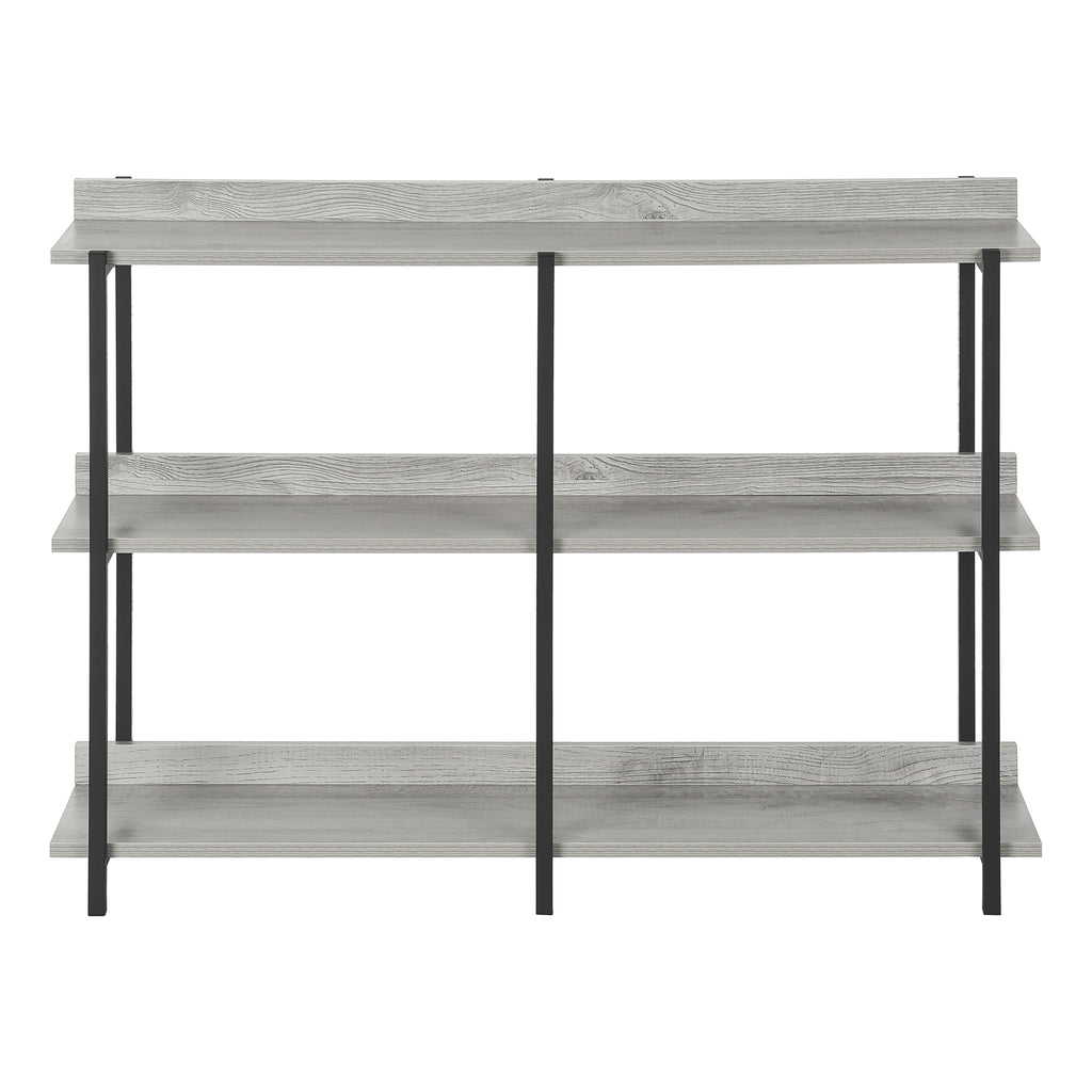 ACCENT TABLE - 48""L / GREY / BLACK METAL HALL CONSOLE