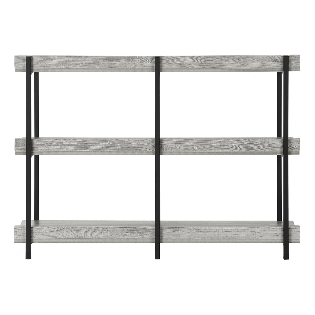 ACCENT TABLE - 48""L / GREY / BLACK METAL HALL CONSOLE