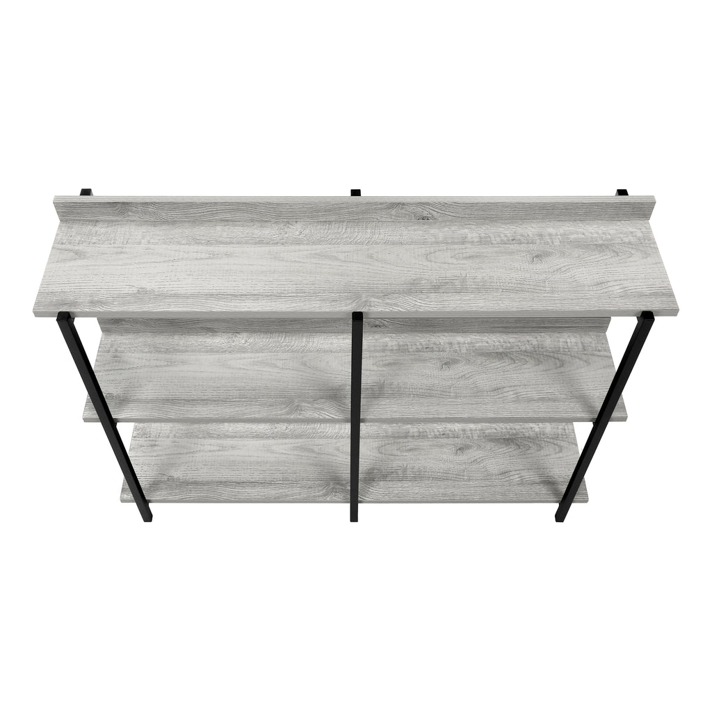 ACCENT TABLE - 48""L / GREY / BLACK METAL HALL CONSOLE