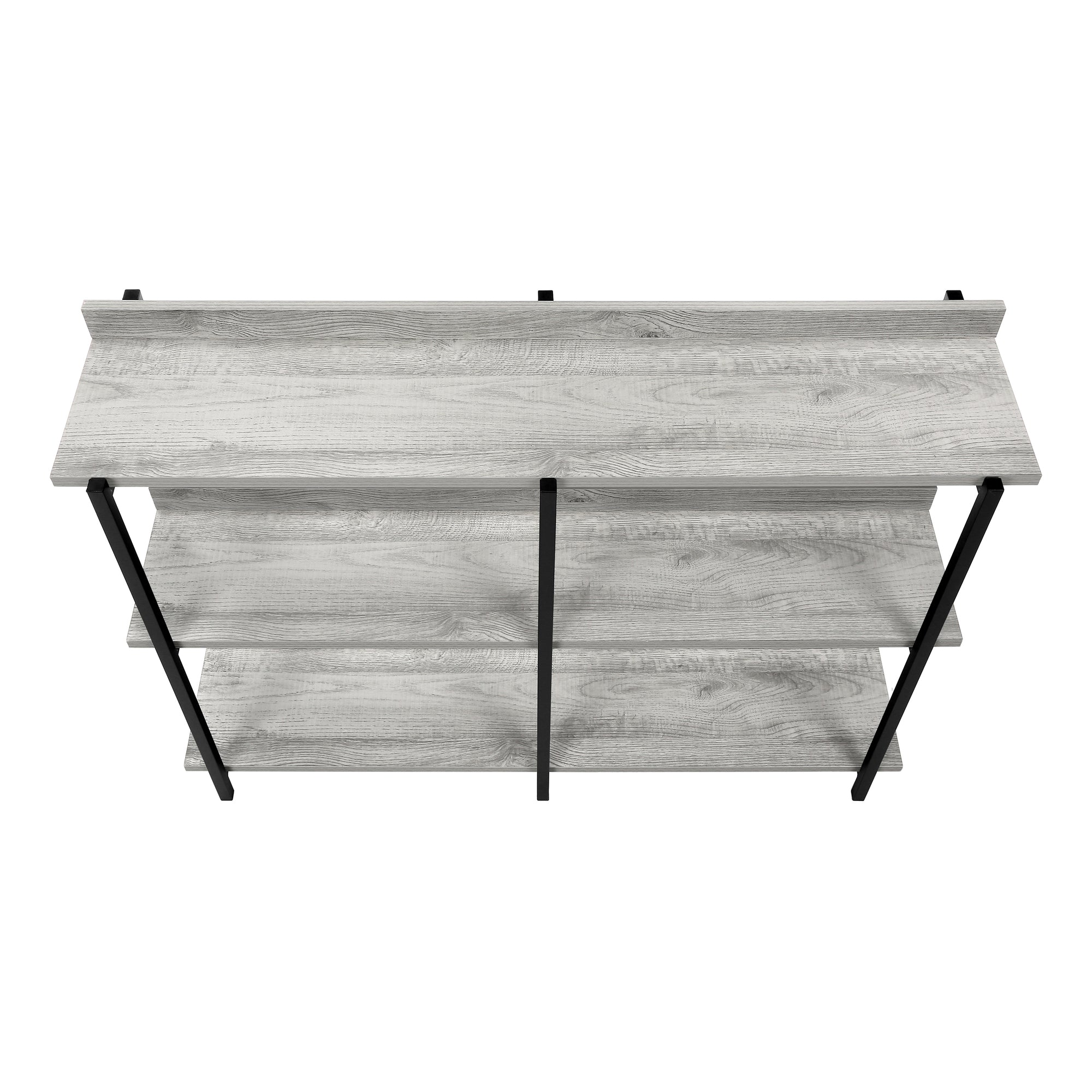 ACCENT TABLE - 48""L / GREY / BLACK METAL HALL CONSOLE