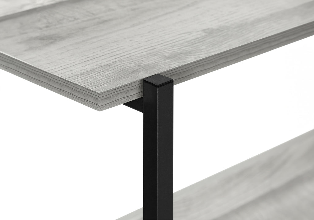 ACCENT TABLE - 48""L / GREY / BLACK METAL HALL CONSOLE