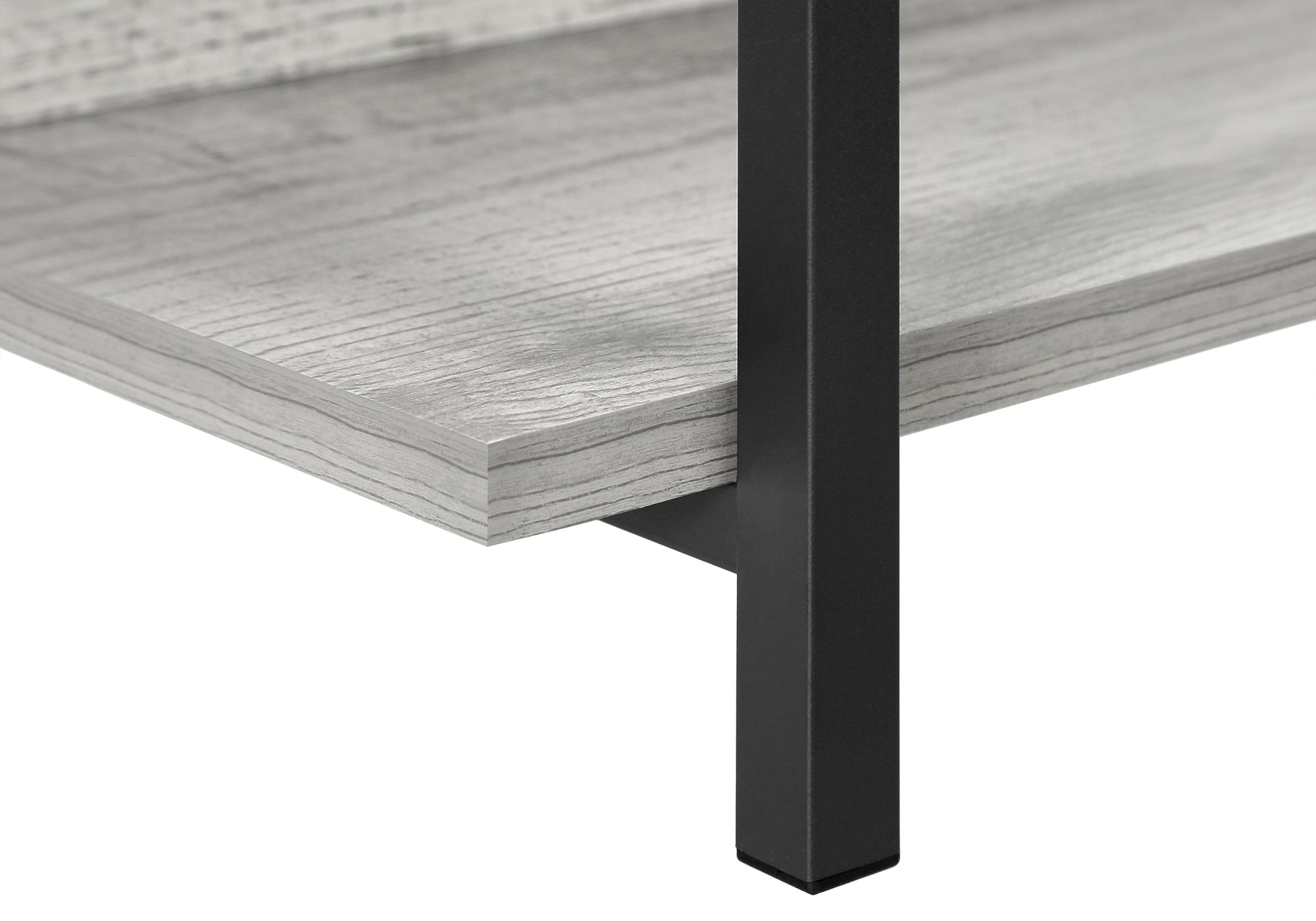 ACCENT TABLE - 48""L / GREY / BLACK METAL HALL CONSOLE