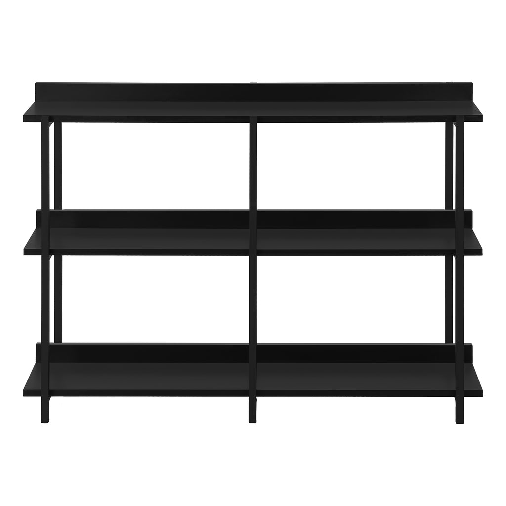 ACCENT TABLE - 48""L / BLACK / BLACK METAL HALL CONSOLE