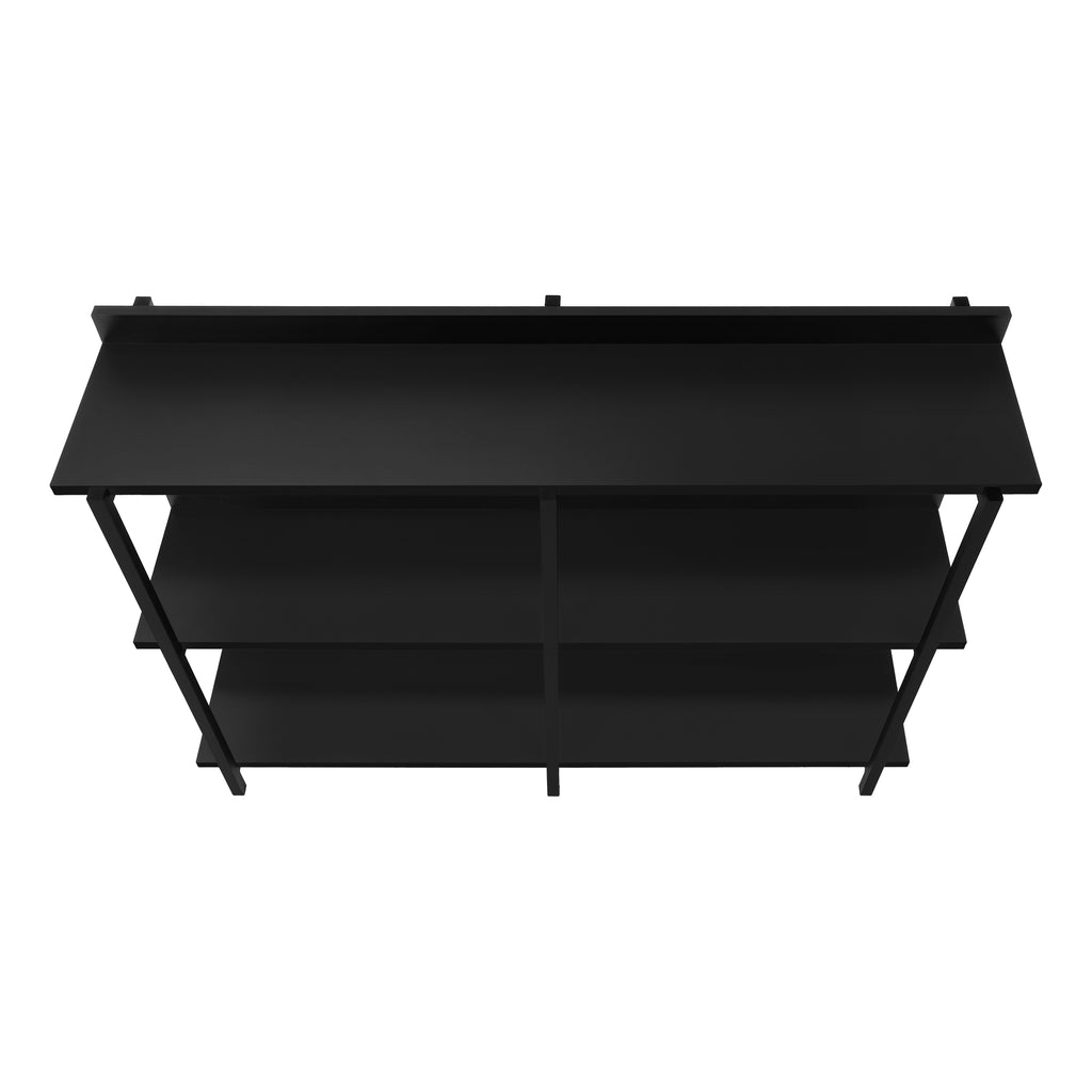 ACCENT TABLE - 48""L / BLACK / BLACK METAL HALL CONSOLE