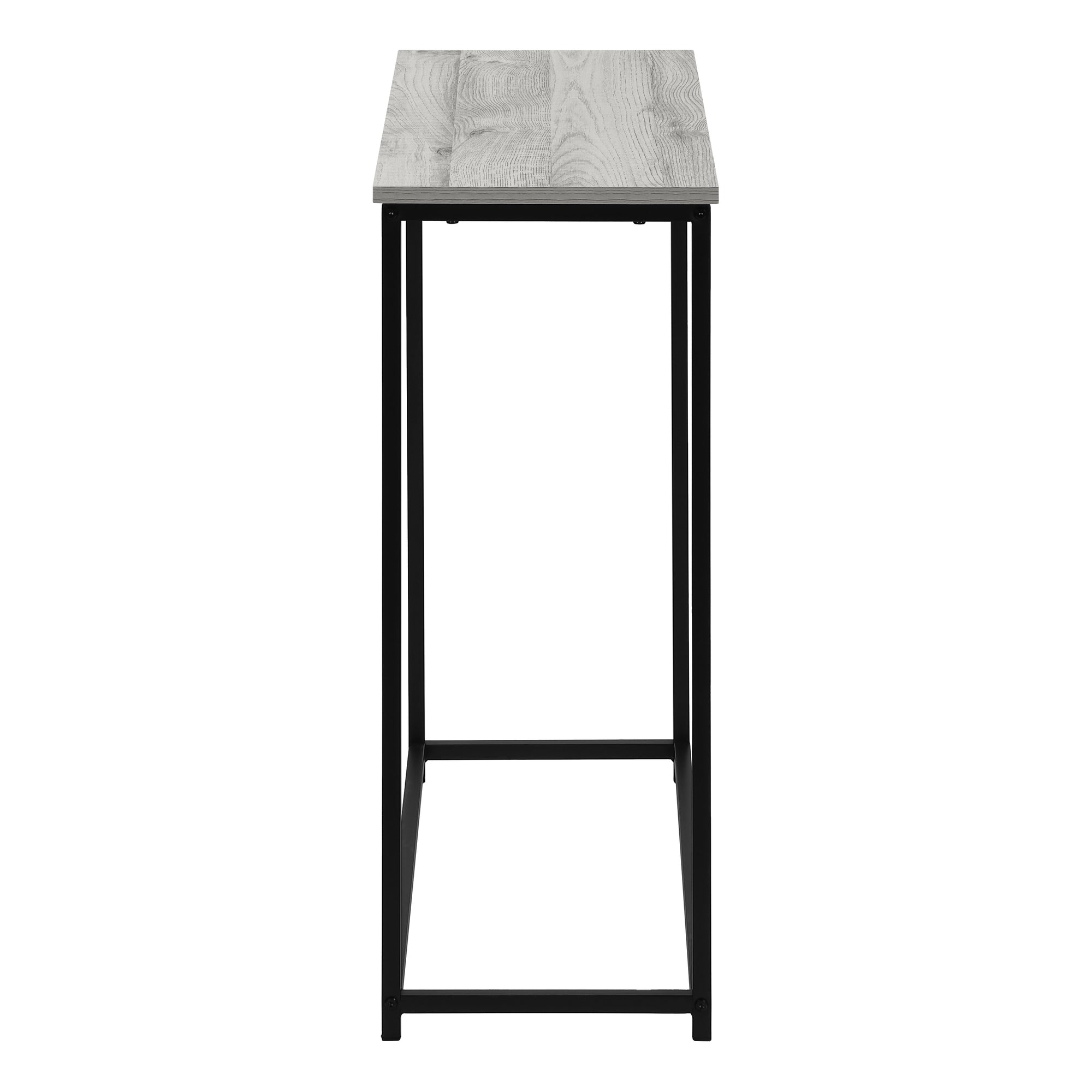ACCENT TABLE - 32""L / GREY / BLACK METAL HALL CONSOLE