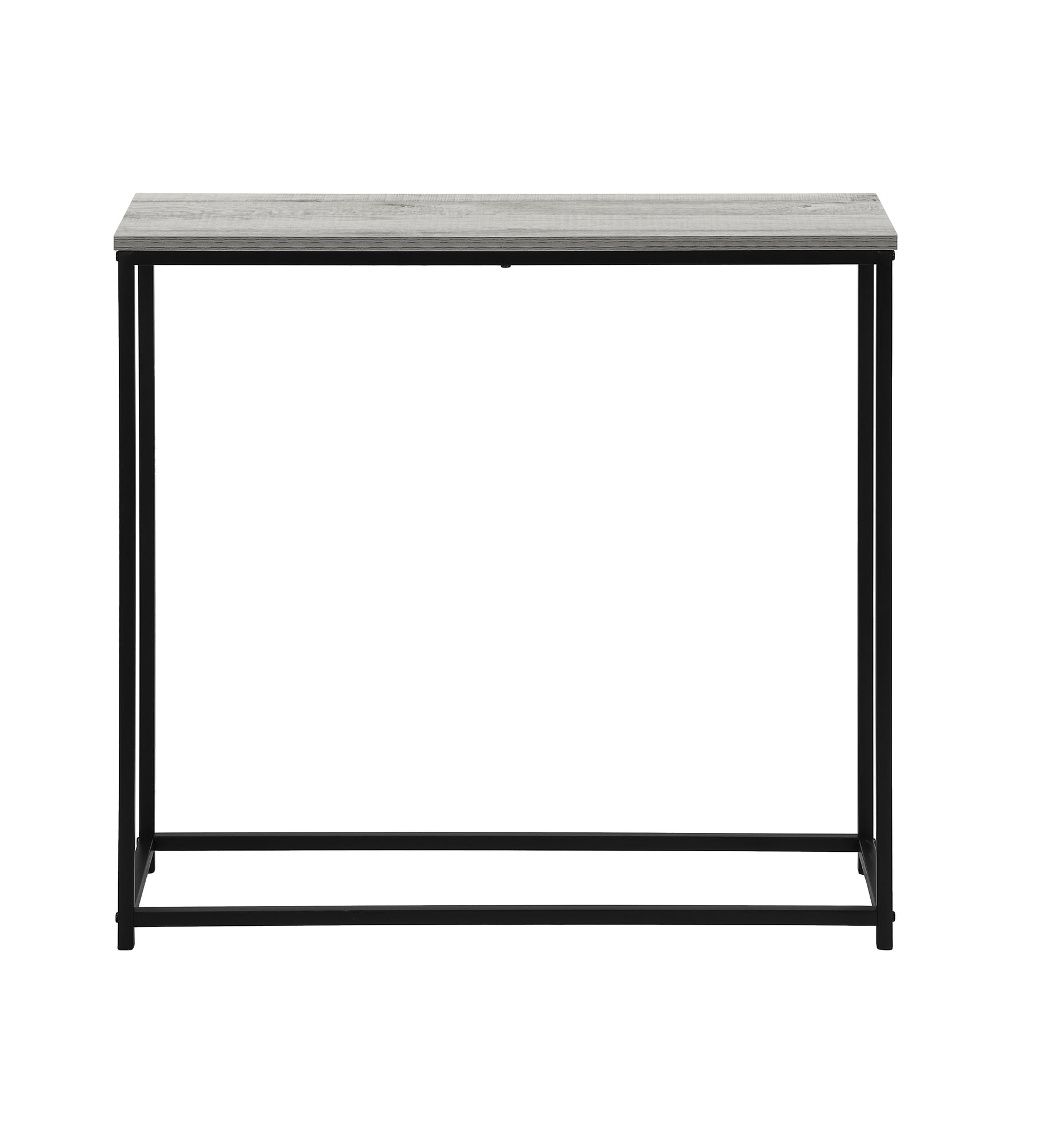 ACCENT TABLE - 32""L / GREY / BLACK METAL HALL CONSOLE