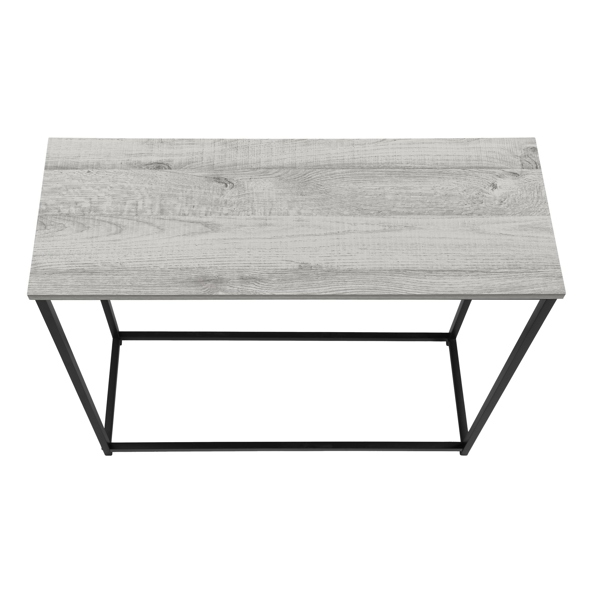 ACCENT TABLE - 32""L / GREY / BLACK METAL HALL CONSOLE