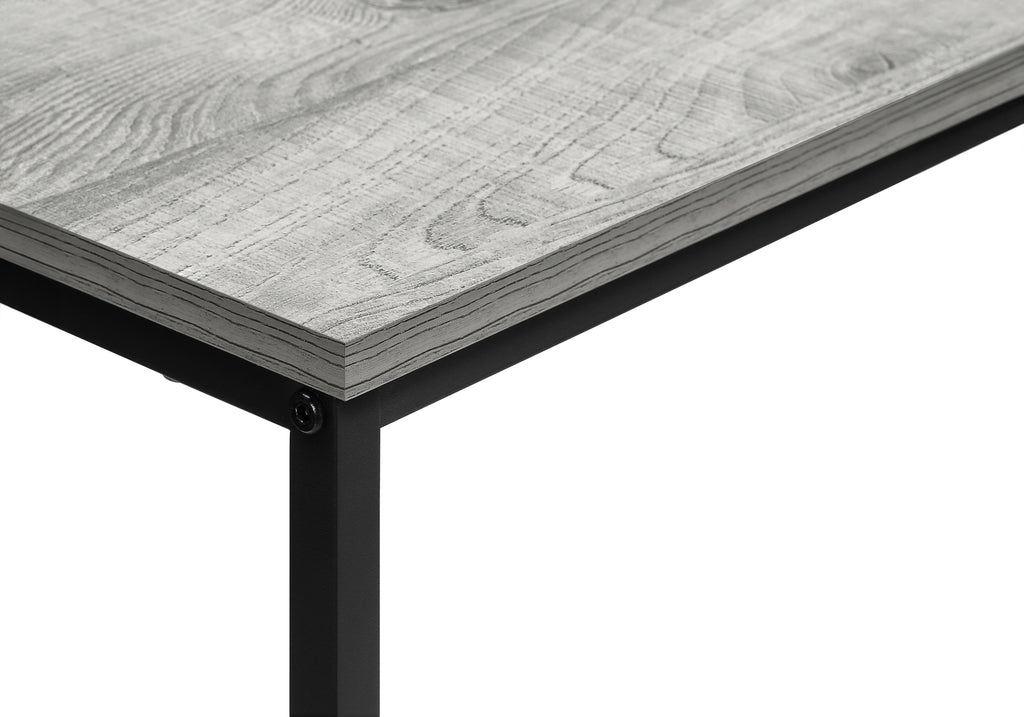 ACCENT TABLE - 32""L / GREY / BLACK METAL HALL CONSOLE