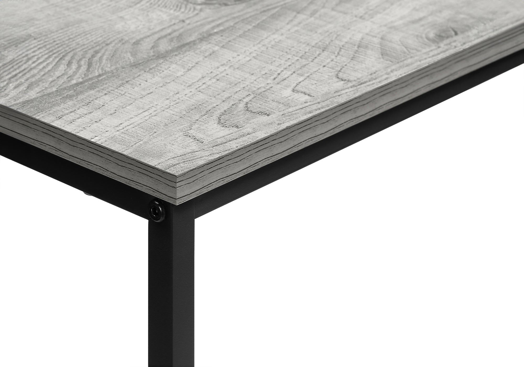 ACCENT TABLE - 32""L / GREY / BLACK METAL HALL CONSOLE