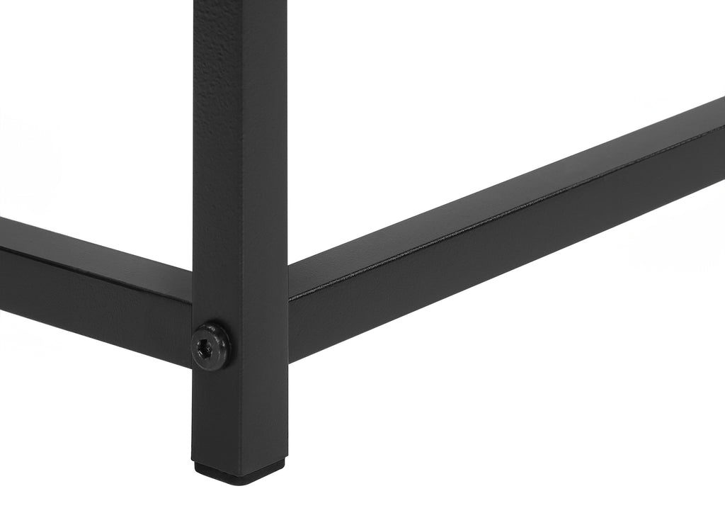 ACCENT TABLE - 32""L / GREY / BLACK METAL HALL CONSOLE