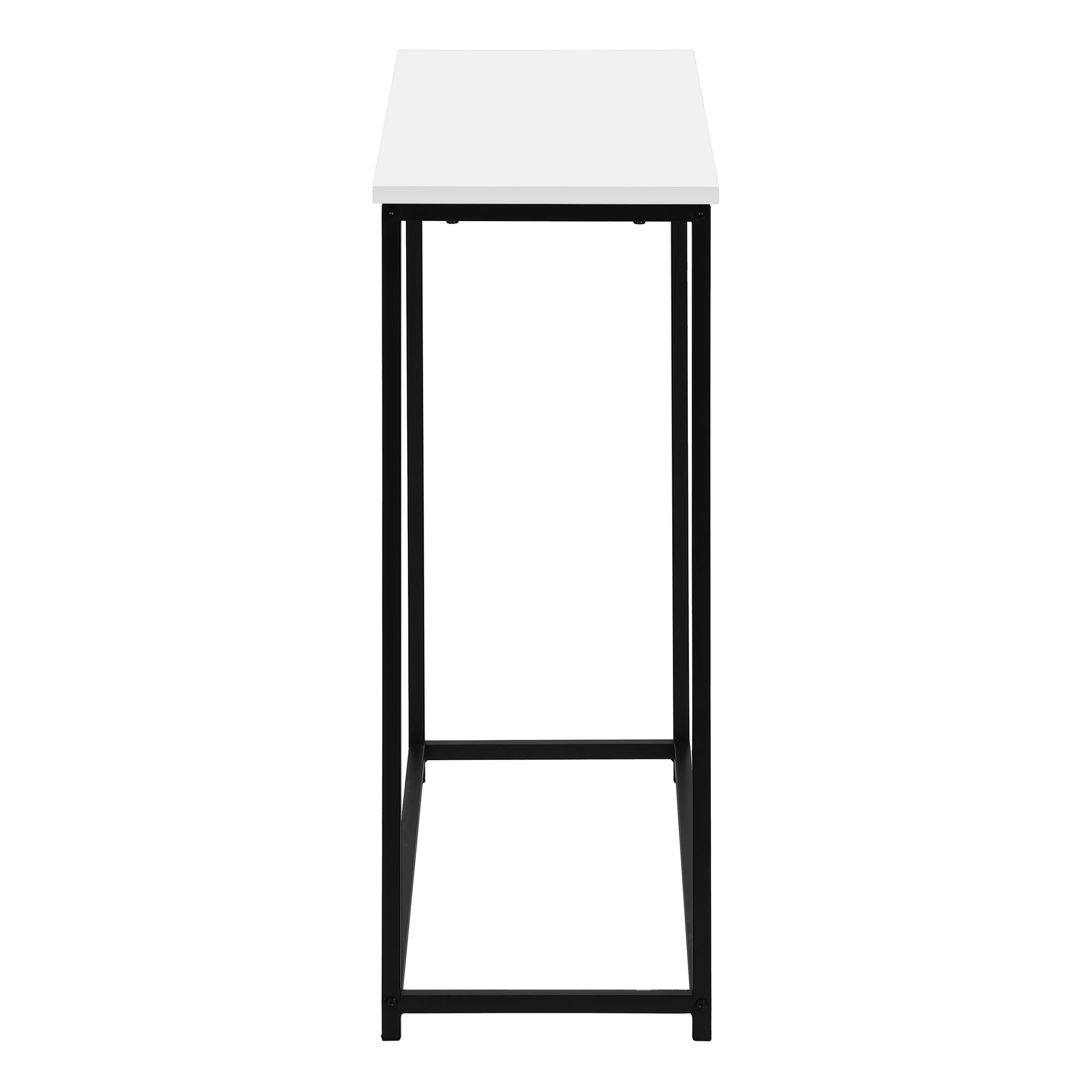 ACCENT TABLE - 32""L / WHITE / BLACK METAL CONSOLE