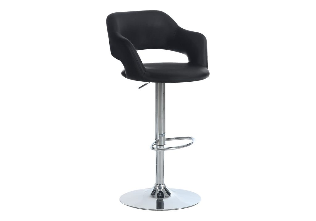 BARSTOOL - BLACK / CHROME METAL HYDRAULIC LIFT