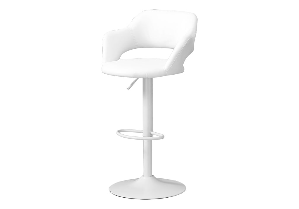 BARSTOOL - WHITE / WHITE METAL HYDRAULIC LIFT
