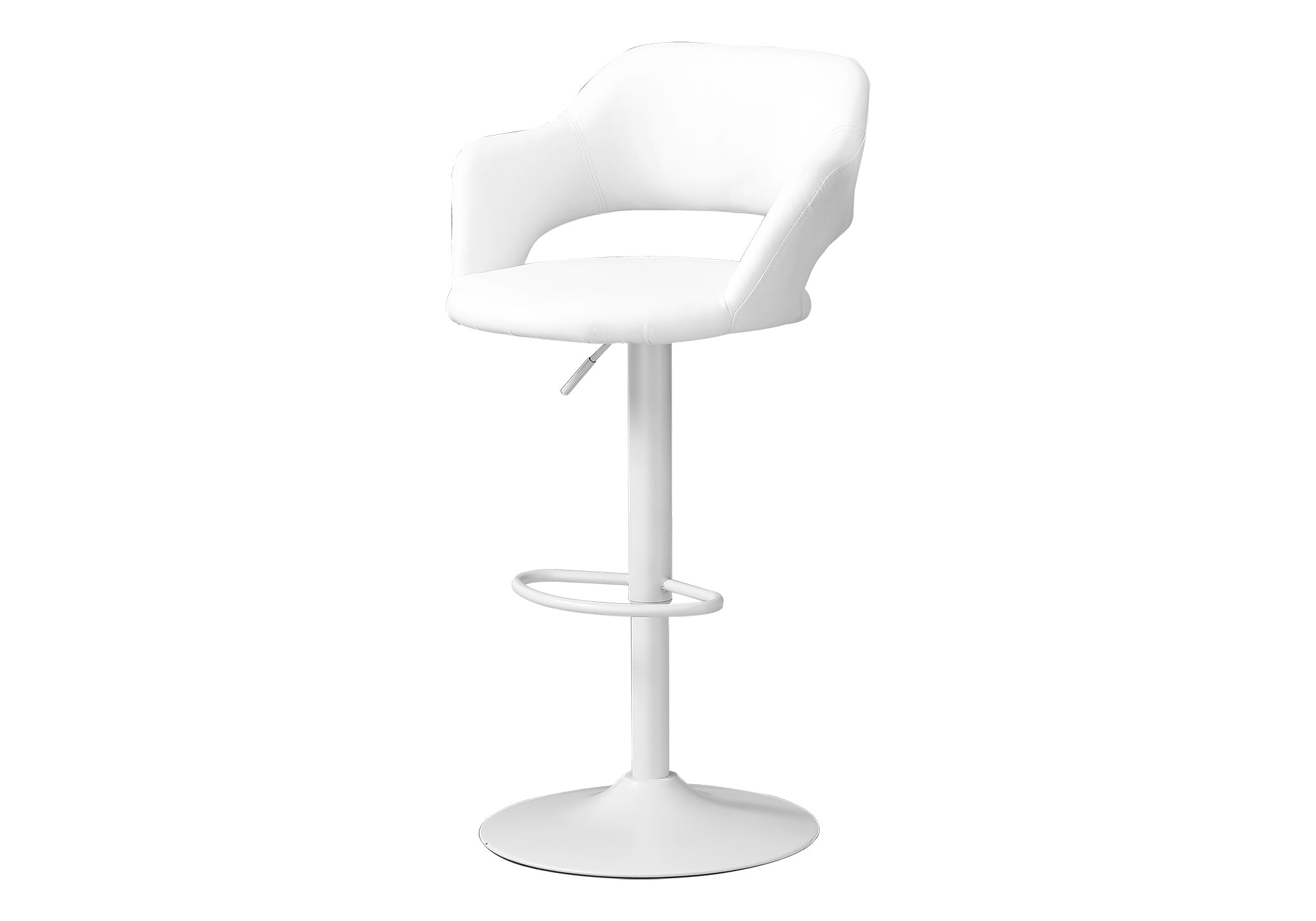 BARSTOOL - WHITE / WHITE METAL HYDRAULIC LIFT