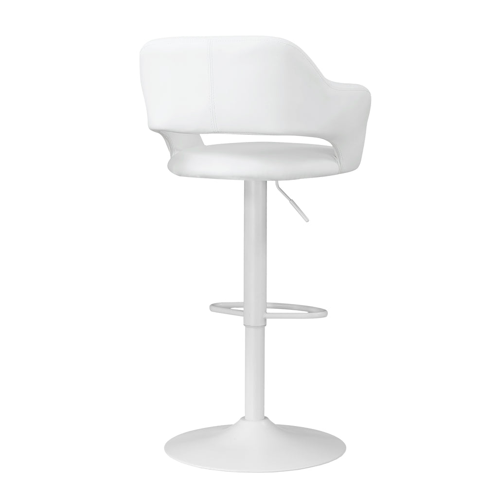 BARSTOOL - WHITE / WHITE METAL HYDRAULIC LIFT