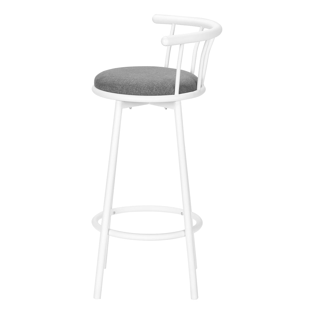 BARSTOOL - 2PCS / 36""H / SWIVEL / WHITE METAL