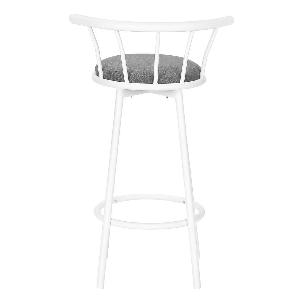 BARSTOOL - 2PCS / 36""H / SWIVEL / WHITE METAL