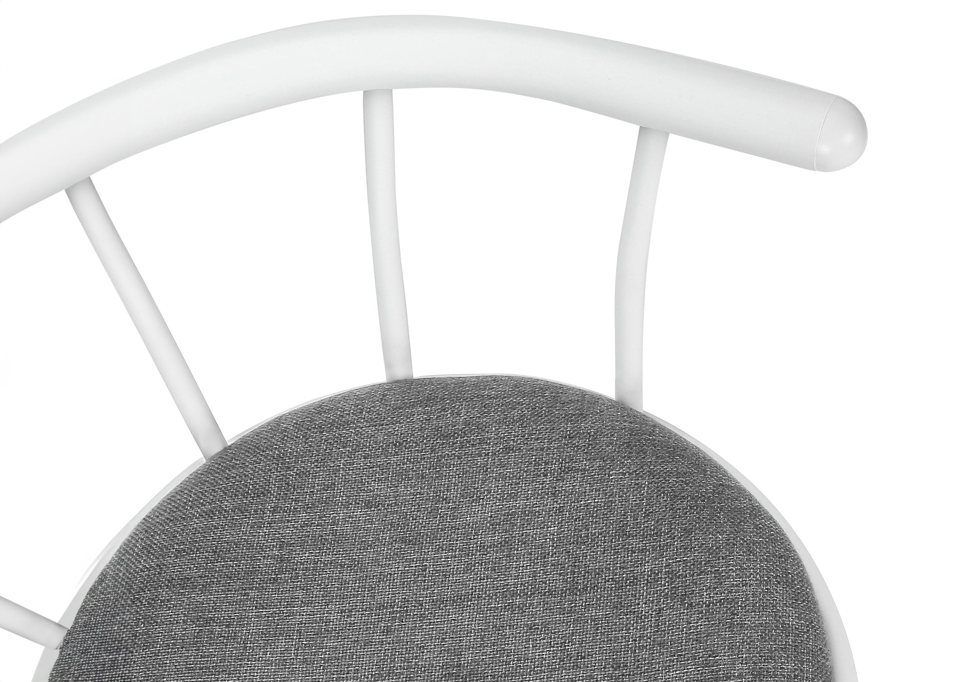 BARSTOOL - 2PCS / 36""H / SWIVEL / WHITE METAL