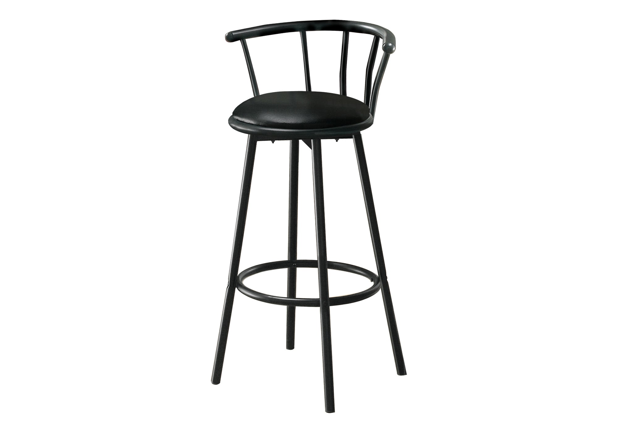 BARSTOOL - 2PCS / 36""H / SWIVEL / BLACK METAL