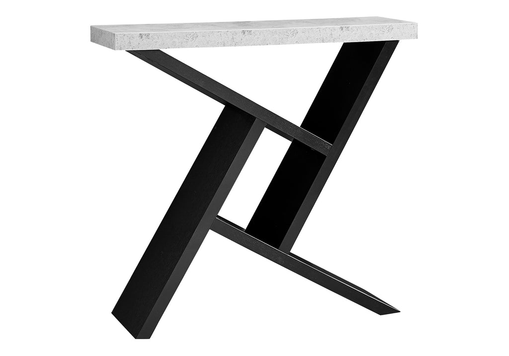 ACCENT TABLE - 36""L / BLACK / CEMENT-LOOK HALL CONSOLE
