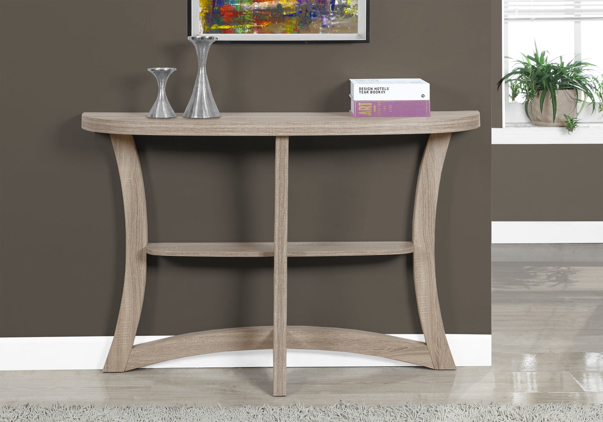 ACCENT TABLE - 47""L / DARK TAUPE HALL CONSOLE