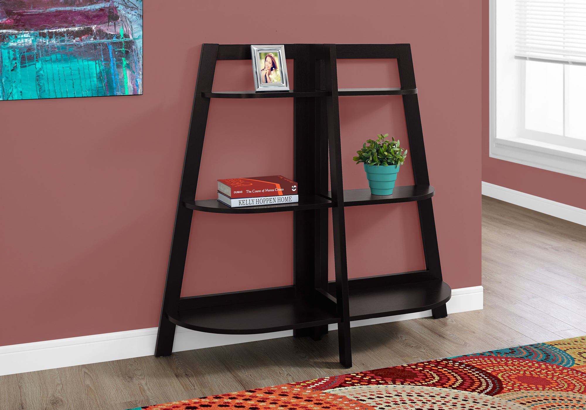 BOOKCASE - 48""H / ESPRESSO ACCENT ETAGERE