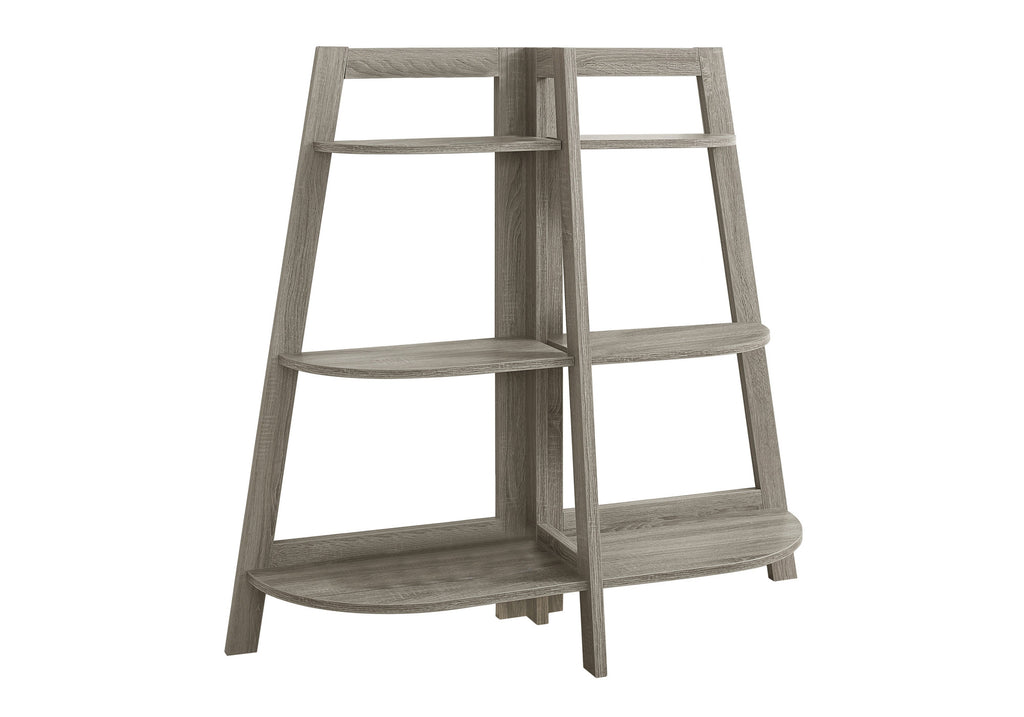BOOKCASE - 48""H / DARK TAUPE ACCENT ETAGERE