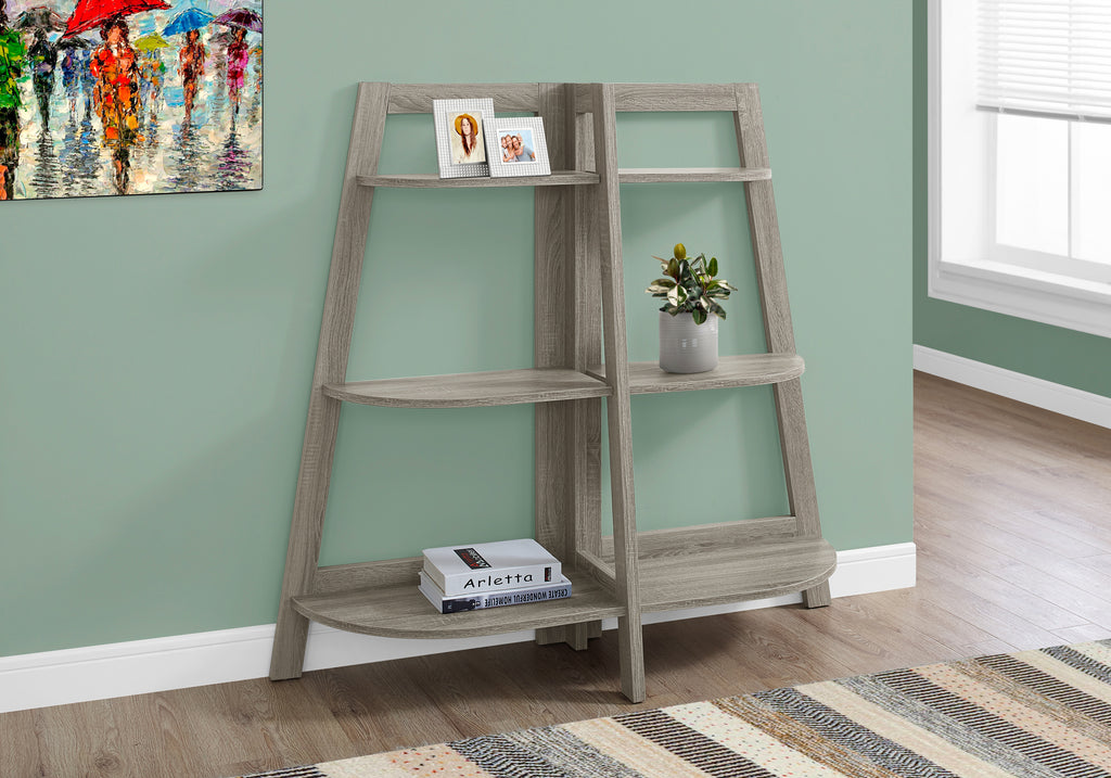 BOOKCASE - 48""H / DARK TAUPE ACCENT ETAGERE