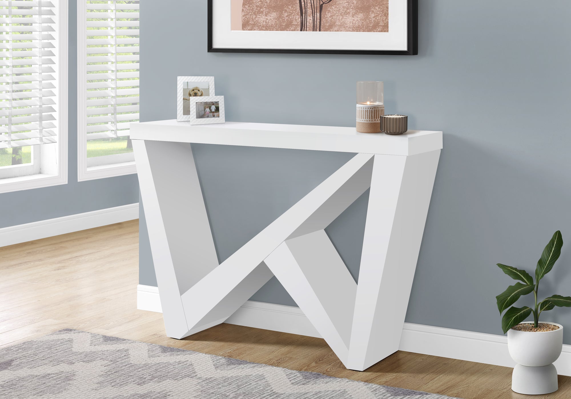 ACCENT TABLE - 48""L / WHITE HALL CONSOLE
