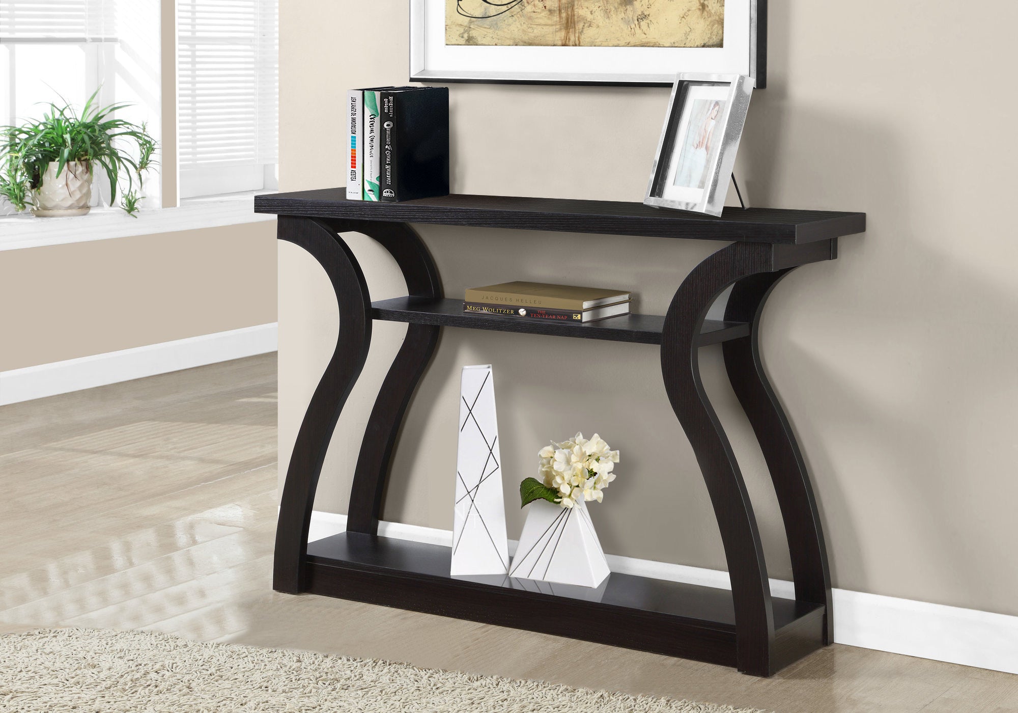 ACCENT TABLE - 47""L / ESPRESSO HALL CONSOLE